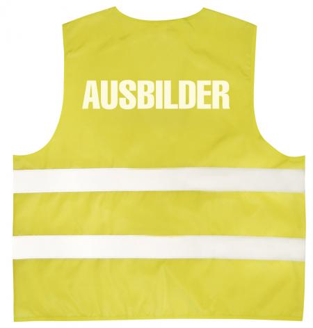 Warnweste mit Aufdruck - AUSBILDER - 10324 gelb Gr. S-4XL