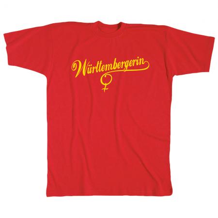 T-Shirt mit Print - Württembergerin - 10514 rot - Gr. S-3XL