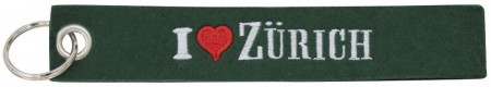 Filz-Schlüsselanhänger mit Stick I love Zürich Gr. ca. 17x3cm 14192 schwarz