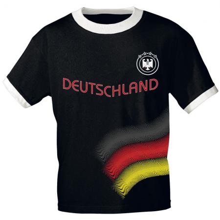 T-Shirt mit Print Deutschland Adler 4 Sterne