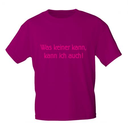 T-Shirt mit Print - Was keiner kann kann ich auch - 10860 burgund - Gr. S-2XL