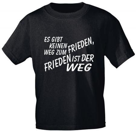 T-Shirt mit Print - ...Frieden ist der Weg - 10870 schwarz Gr. M