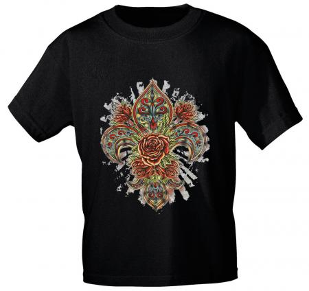T-Shirt mit Print - Fantasy Rose - 10891 - versch. Farben zur Wahl - S-XXL