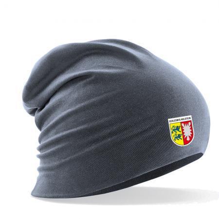 Longbeanie Slouch-Beanie Sommerbeanie mit Textildruck Wappen - SCHLESWIG-HOLSTEIN - SB55023