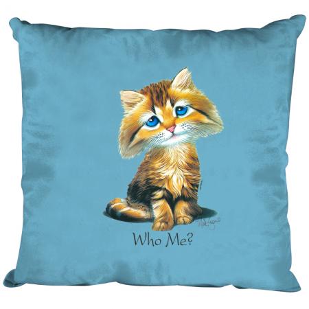 Kissen Dekokissen mit Print - Katze Cat Kätzchen Who me ? - 11684 versch. Farben