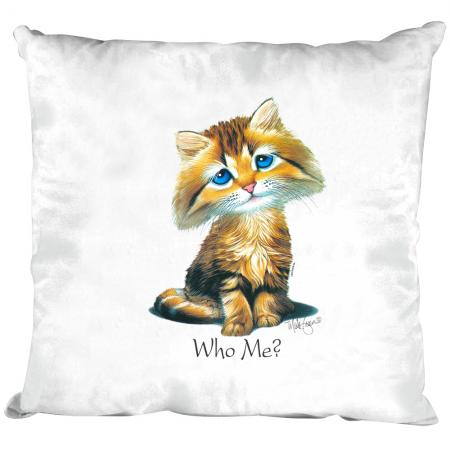 Kissen Dekokissen mit Print - Katze Cat Kätzchen Who me ? - 11684 versch. Farben