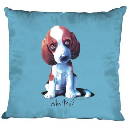 Kissen Dekokissen mit Print - Beagle Hundewelpen Who Me ? - 11685 versch. Farben
