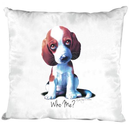 Kissen Dekokissen mit Print - Beagle Hundewelpen Who Me ? - 11685 versch. Farben