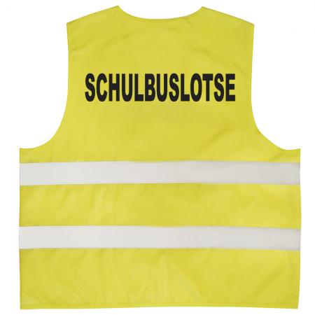 Warnweste mit Print - Schulbuslotse - 11712 gelb Gr. L/XL