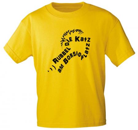 T-Shirt mit Print - Rubbel die Katz - 11909 - versch. Farben zur Wahl - gelb / M