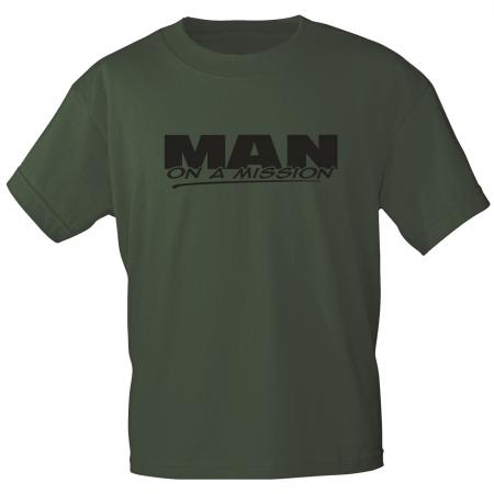 T-Shirt mit Print -MAN on a Mission - 12188 Gr. S-3XL