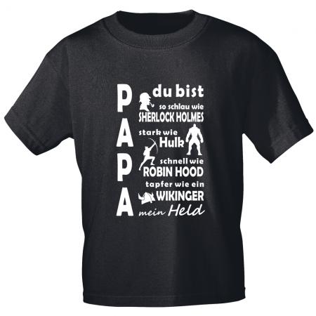 T-Shirt mit Print - Papa Du bist Huk Robin Hood Wikinger Held.. 12189 schwarz Gr. S-3XL