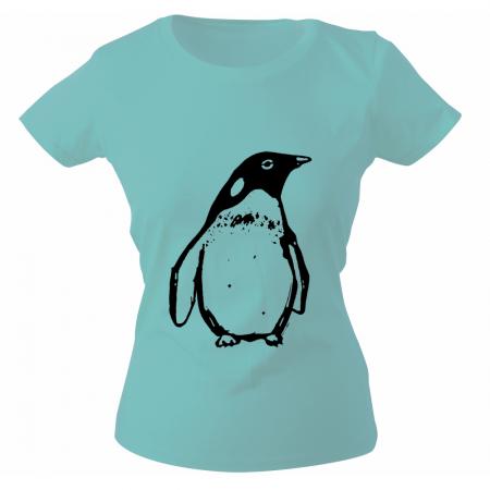Girly-Shirt mit Print - Pinguin - versch. farben zur Wahl - 12479 - Gr. XS-2XL