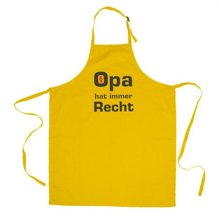Grillschürze mit Print - Opa hat immer Recht - 12546 versch. Farben