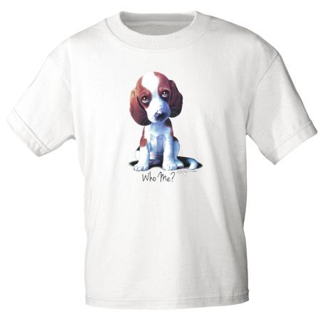 Kinder T-Shirt Print Hundewelpe Who me ? 12659 Gr. weiß / 152/164