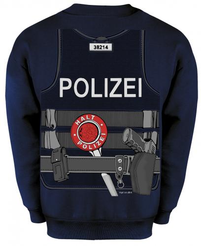 Kinder-Sweat-Shirt mit Print - Polizei - 12793 marine - Gr. 122/128