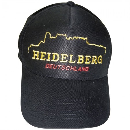 Baseballcap mit Einstickung - Silhouette Heidelberg - 68939 schwarz