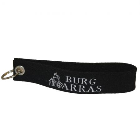 Filz-Schlüsselanhänger mit Stick BURG ARRAS Gr. ca. 17x3cm 14046 Keyholder schwarz