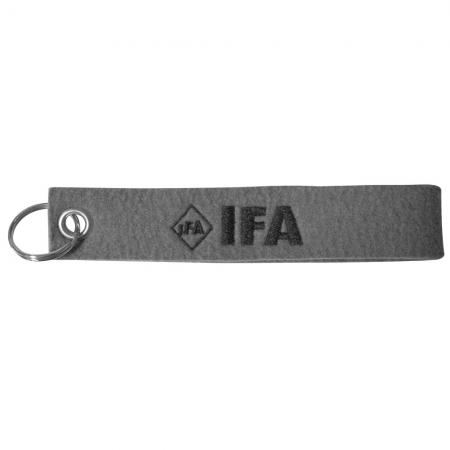 Filz-Schlüsselanhänger mit Stick IFA Gr. ca. 17x3cm 14179 grau
