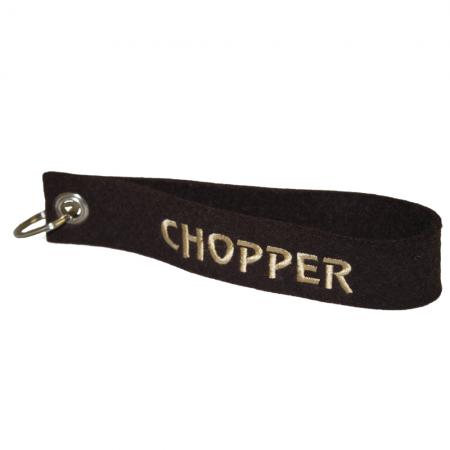 Filz-Schlüsselanhänger mit Stick Chopper Gr. ca. 17x3cm 14503 schwarz
