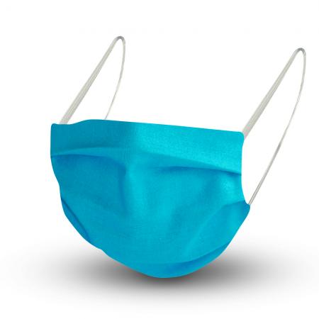 Soft beatembare Maske aus Baumwolle mit zertifiziertem Innenvlies - AQUABLAU - 15419 + Gratiszugabe