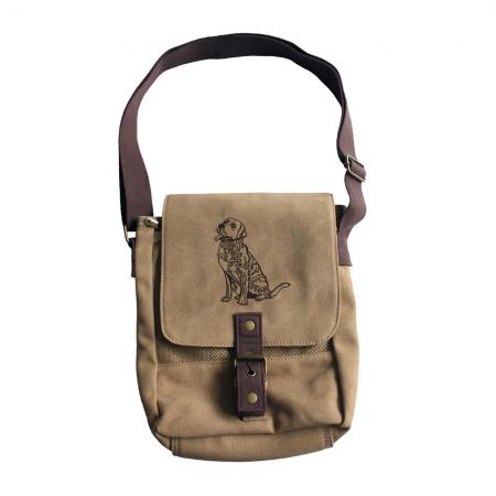 Canvas-Tasche mit Einstickung - Hund Golden Retriever - 15602