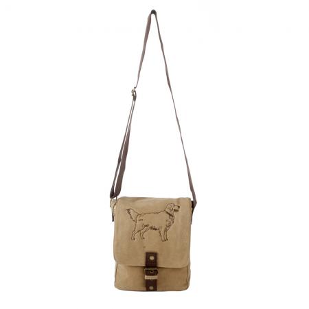 Canvas-Tasche mit Einstickung - Golden Retriever - 15610