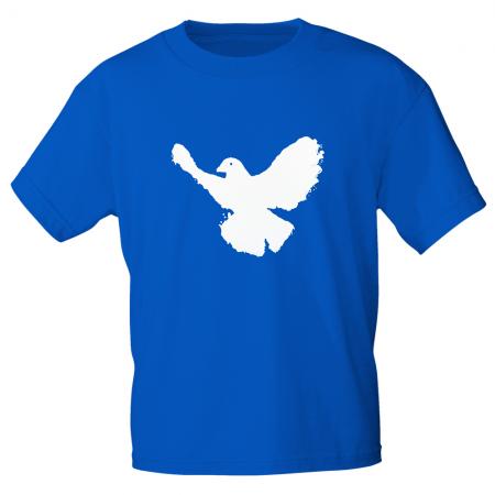 T-Shirt Unisex Ukraine Frieden mit Print - Friedenstaube - 15713/1 royalblau Gr. L