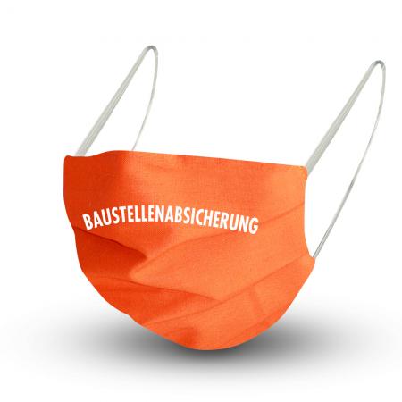 Textil Design Maske mit zertifizierten Innenvlies - Baustellenabsicherung - 15824 + Gratiszugabe