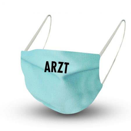 Textil Design Maske mit zertifizierten Innenvlies - ARZT - 15870 + Gratiszugabe