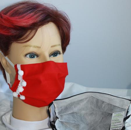 Textil Design Maske – waschbar, aus Baumwolle, mit zertifiziertem Innenvlies - Schneeflocken - 15889