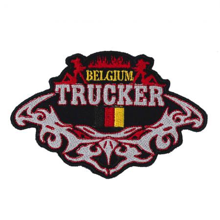 Aufnäher Patches Belgium Trucker Gr. ca. 12 x 7,8 cm 01646