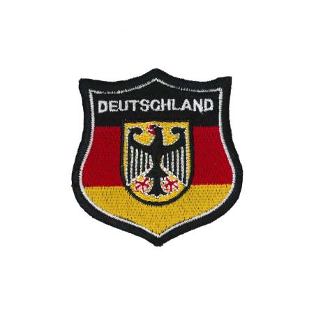 Aufnäher Patches Wappen Deutschland Gr. ca. 7,5 x 7,5 cm  01649