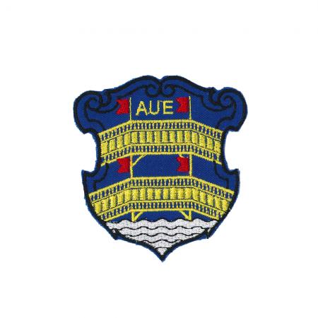 Aufnäher Patches Wappen Aue Gr. ca. 7,3 x 7,8 cm 01651