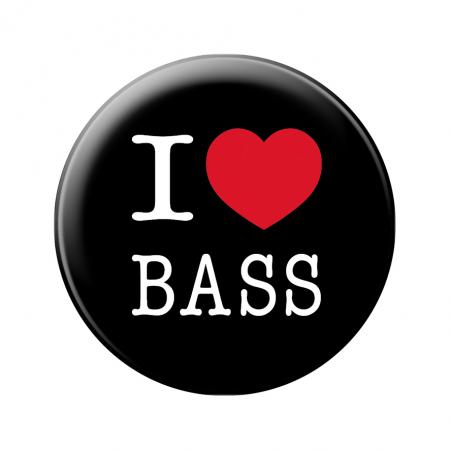 Magnetbutton - I love Bass - Gr. ca. 5,7 cm - 16601