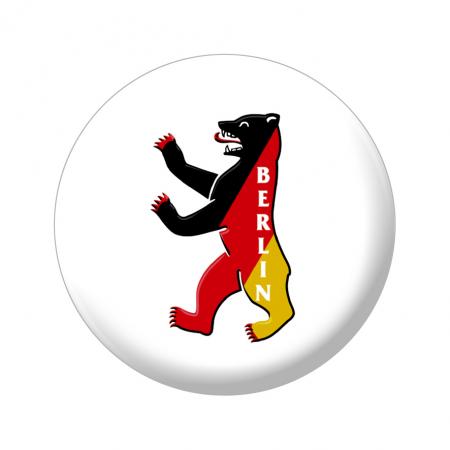 Ansteckbutton - Berlin Bär - schwarz rot gold - 18825 - Gr. ca. 5,7cm