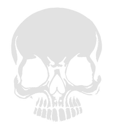 Aufkleber Wandapplikation - Totenkopf Zähne - AP1702 - versch. Größen