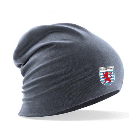 Longbeanie Slouch-Beanie Sommerbeanie mit Textildruck Wappen - LUXEMBURG - SB55031