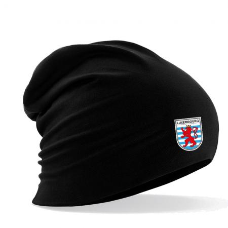 Longbeanie Slouch-Beanie Sommerbeanie mit Textildruck Wappen - LUXEMBURG - SB55031