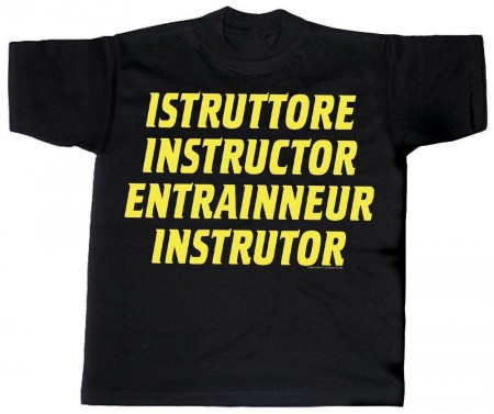 T-Shirt unisex mit Aufdruck - Istruttore Instructor Entraineur Instrutor - 10598 - Gr. S - XXL