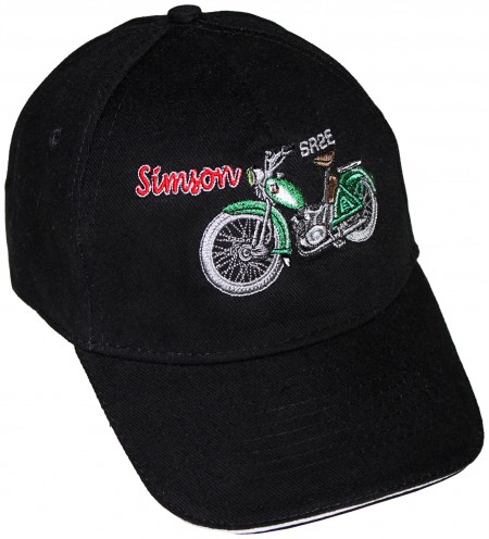Baseballcap mit Einstickung - Moped Simson SR2E - 68510 schwarz