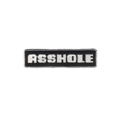 Aufnäher Patches ASSHOLE Gr. ca. 9,5 x 2,5cm 20679