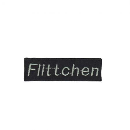 Aufnäher Patches Flittchen Gr. ca. 8,5 x 2,5cm 20686