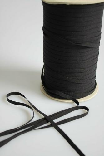 50m (DIYS) Gummiband Gummizug flach elastisch weich in schwarz - Breite ca. 5mm