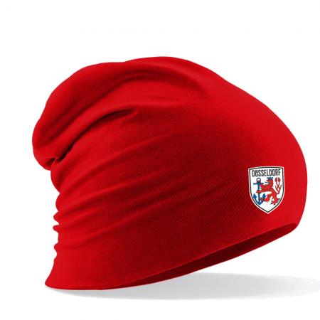 Longbeanie Slouch-Beanie Sommerbeanie mit Textildruck Wappen - DÜSSELDORF - SB55036