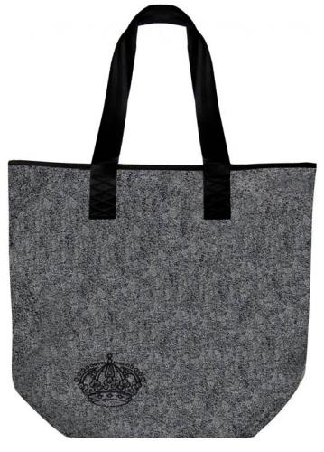 Filztasche mit Einstickung - Krone Crown - 26003 Shoppertasche Gr. ca. 46,5cm x 39,5cm