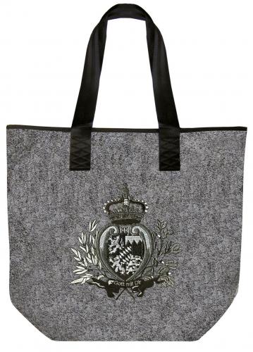 Filztasche mit Stickmotiv - BAYERN Wappen - 26009 - Shopper Umhängetasche Bag