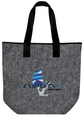 Filztasche mit Einstickung - Yachting Maritim - 26035 Shoppertasche Gr. ca. 46,5cm x 39,5cm