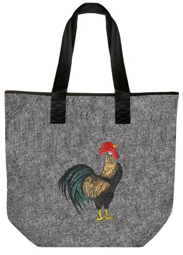 Filztasche mit Einstickung HAHN GOCKEL - 26085 - Shopper Bag  ca. 46,5 x 39,5 cm