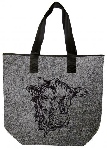 Filztasche mit Stickmotiv - OCHSENKOPF RIND - 26099 - Tasche Shopper Bag